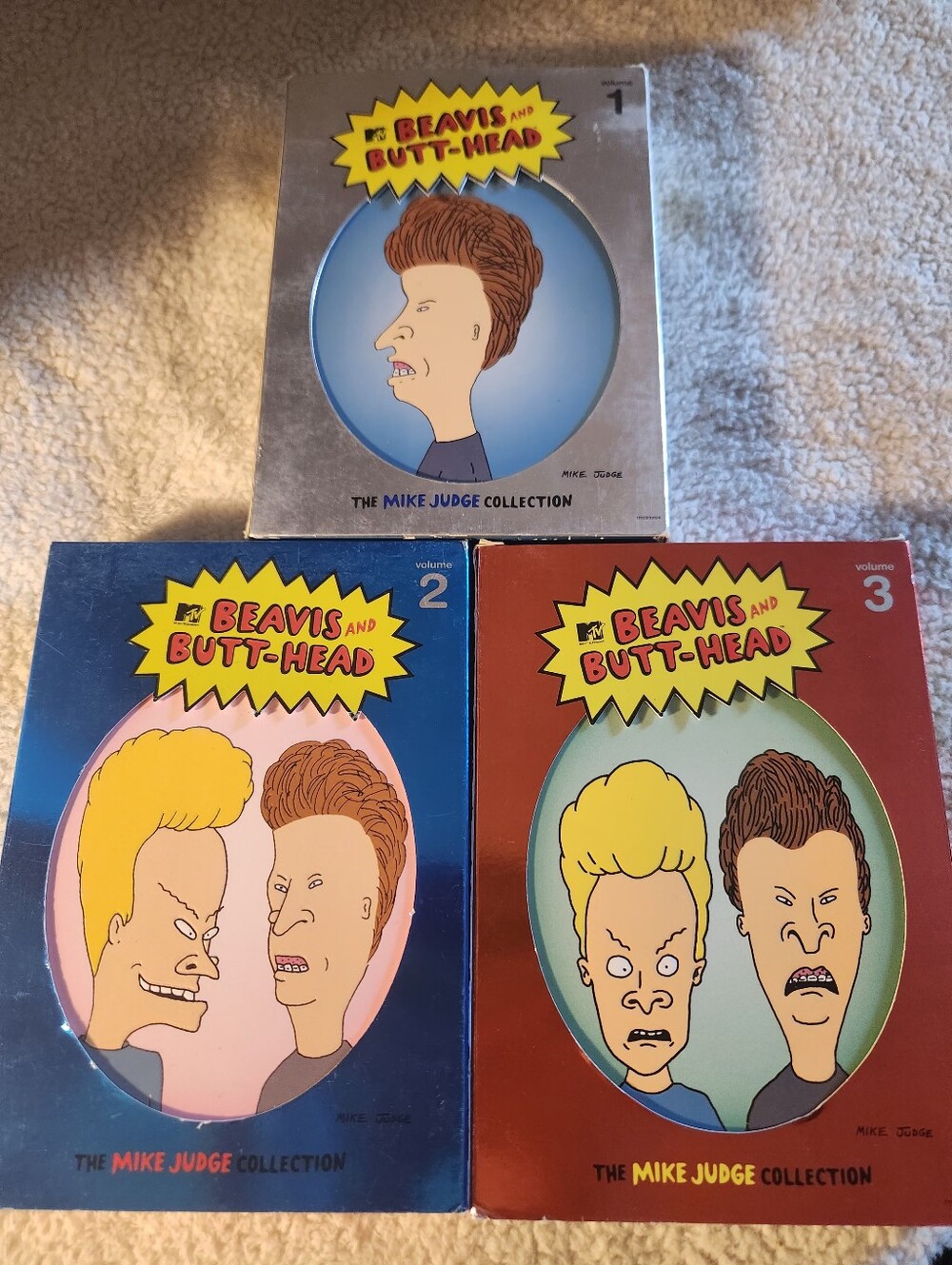MTV Beavis and Butt-Head DVD Box Set with Yellow, Blue, Red Covers